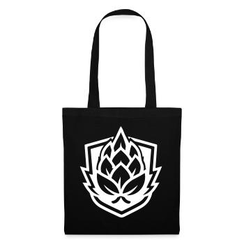 Hopfen Symbol Knospe - Stoffbeutel - Schwarz - Vorne