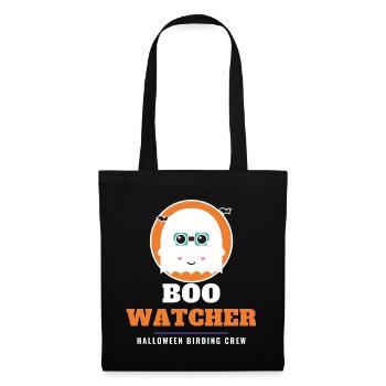 Vogelbeobachter Lustiger Halloween-Vogelbeobachter-Geist - Stoffbeutel - Schwarz - Vorne