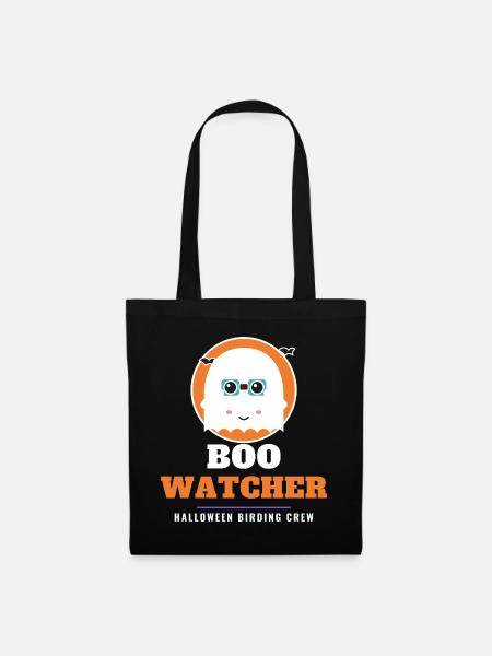 Vogelbeobachter Lustiger Halloween-Vogelbeobachter-Geist - Stoffbeutel - Schwarz