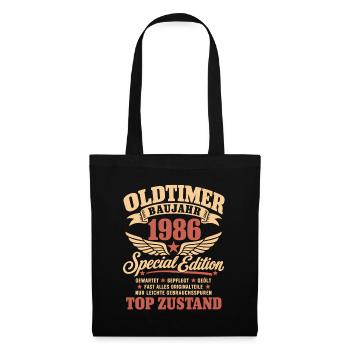 40. Geburtstag Mann Frau 40 Jahre Deko 1986 - Stoffbeutel - Schwarz - Vorne