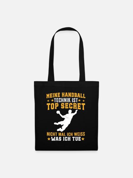 meine handball technik - Stoffbeutel - Schwarz