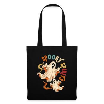 Spooky Spirits 70er Retro-Halloween-Geister - Stoffbeutel - Schwarz - Vorne