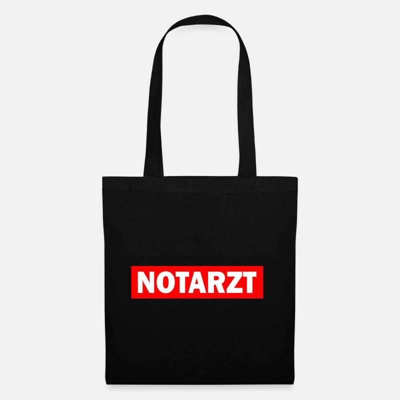 Notarzt - Stoffbeutel - Schwarz