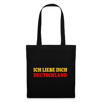 ich liebe dich deutschland - Stoffbeutel - Schwarz - Vorne