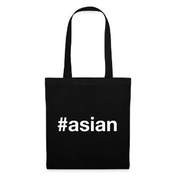 ASIAN Hashtag Asia - Stoffbeutel - Schwarz - Vorne