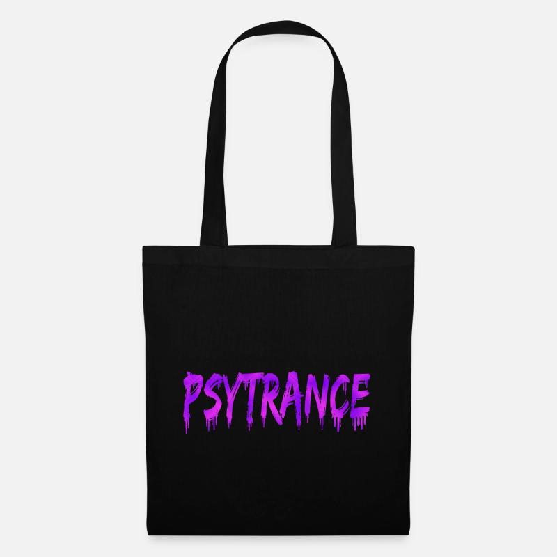 Psytrance Goa Trance - Sac en tissu - noir