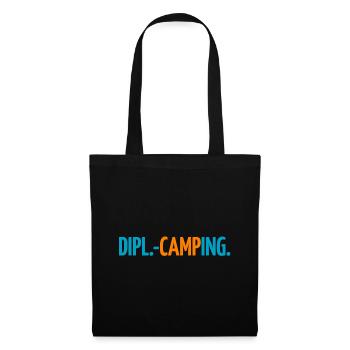 Dipl.-Ing. Camper Fan Experte Camping Wohnmobil - Stoffbeutel - Schwarz - Vorne