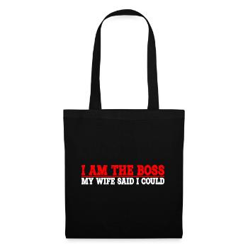Je suis le patron - Ma femme a dit que je pouvais avoir 8 ans - Sac en tissu - noir - Devant