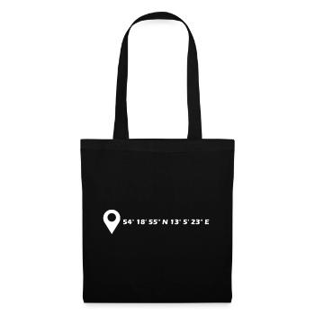 Stralsund coordinates - Tote Bag - black - Front