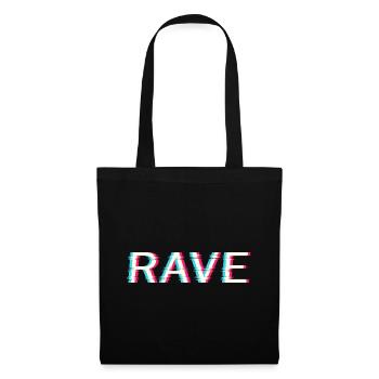 Techno Rave Electro Music Trance House Festival - Sac en tissu - noir - Devant