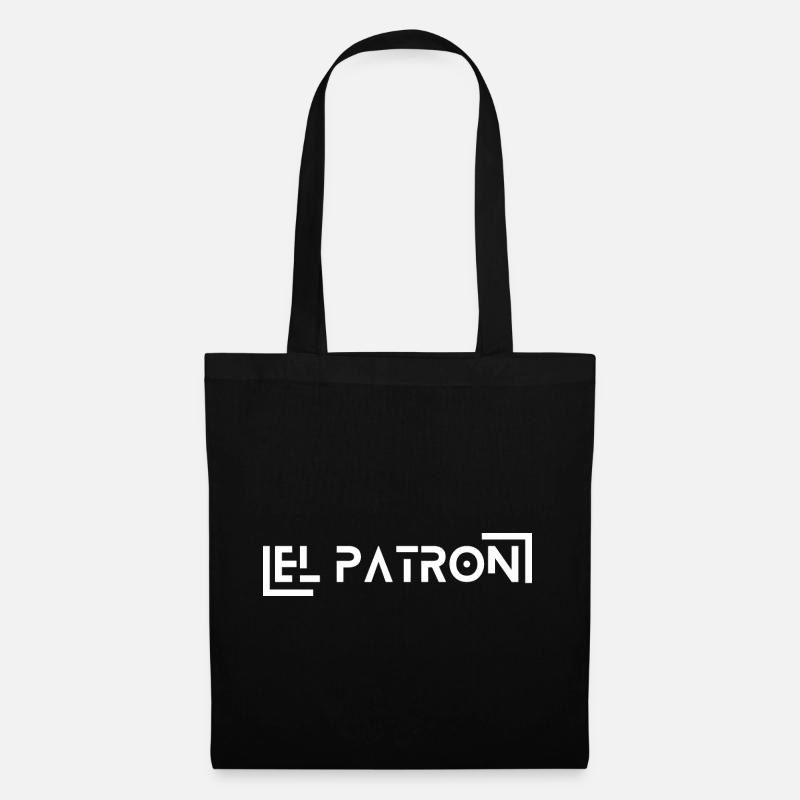 El Patron Lettering – Stylischer Spruch - Stoffbeutel - Schwarz