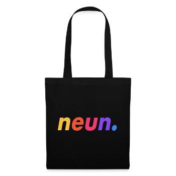 9. Geburtstag Geschenk Neun - Stoffbeutel - Schwarz - Vorne