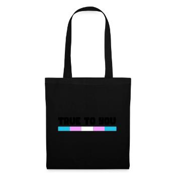Étreinte de connexion arc-en-ciel, fierté heureuse - Sac en tissu - noir - Devant