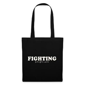 SE BATTRE POUR LE DROIT À UNE BOUCHÉE SUCRÉE - Sac en tissu - noir - Devant