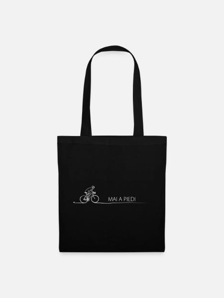 Radfahrer Spruch Geschenkidee Fahrrad - Stoffbeutel - Schwarz