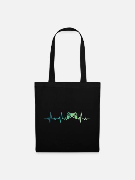 console controleur battement de coeur Gamer - Sac en tissu - noir
