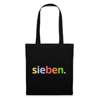 7. Geburtstag Junge Sieben 7 Jahre Jubiläum  - Stoffbeutel - Schwarz - Vorne