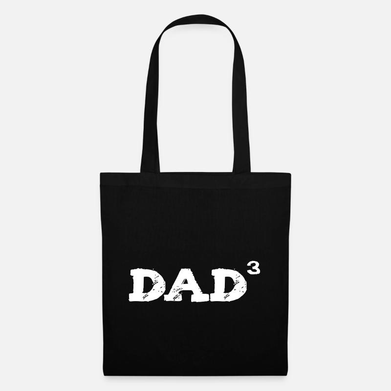Dad hoch 3 Papa Vater Geschenk - Stoffbeutel - Schwarz