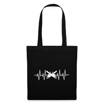 Cadeau forestier bûcheron - Sac en tissu - noir - Devant