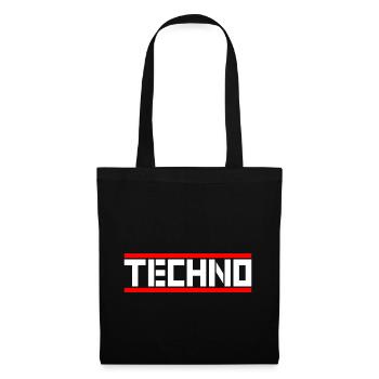 Techno - Stoffbeutel - Schwarz - Vorne