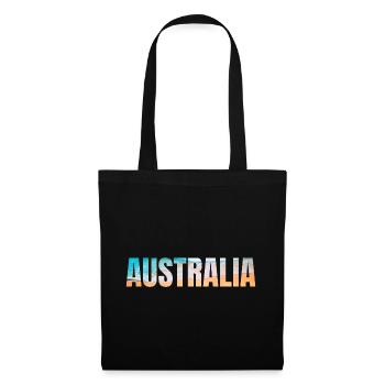 Australie - en anglais - Sac en tissu - noir - Devant