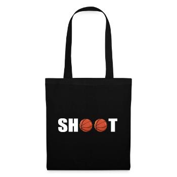 Tir de basket-ball - Joueur de basket-ball - Basket-ball - Sac en tissu - noir - Devant