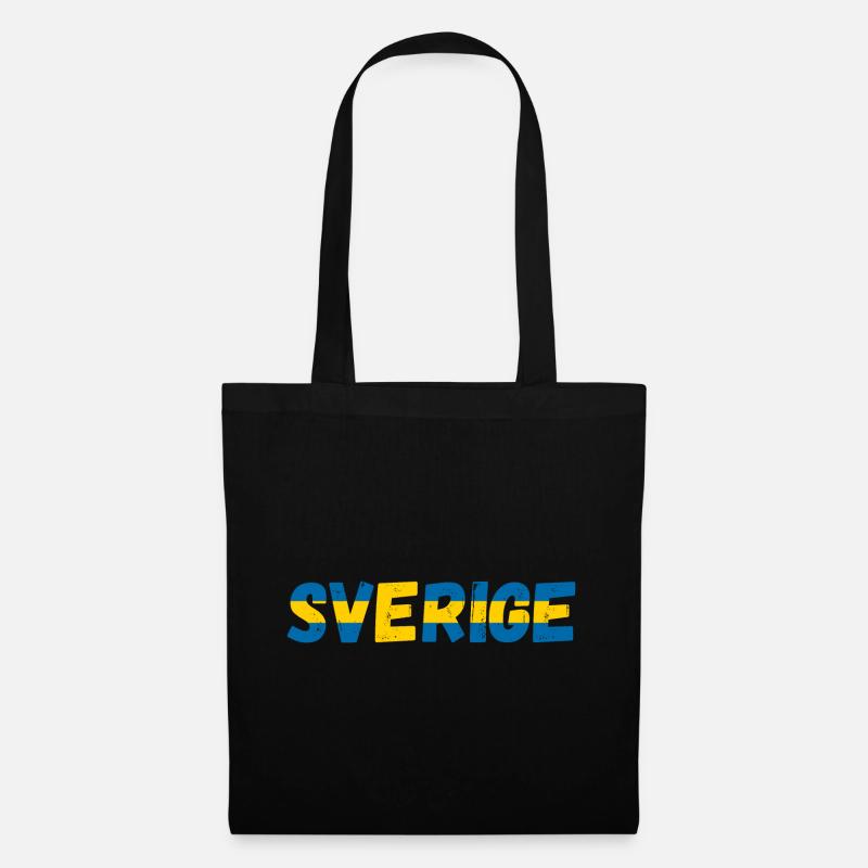 Sverige Schweden - Stoffbeutel - Schwarz