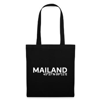 Coordonnées de Milan - Sac en tissu - noir - Devant