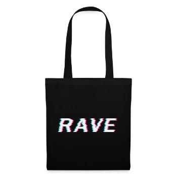 Techno Rave Festival Electro Music Raver - Sac en tissu - noir - Devant