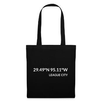 League City Texas USA Koordinaten - Stoffbeutel - Schwarz - Vorne
