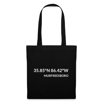Coordonnées Murfreesboro, Tennessee, États-Unis - Sac en tissu - noir - Devant