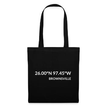 Coordonnées de Brownsville, Texas, États-Unis - Sac en tissu - noir - Devant