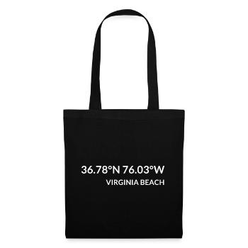Virginia Beach Virginia USA Koordinaten - Stoffbeutel - Schwarz - Vorne