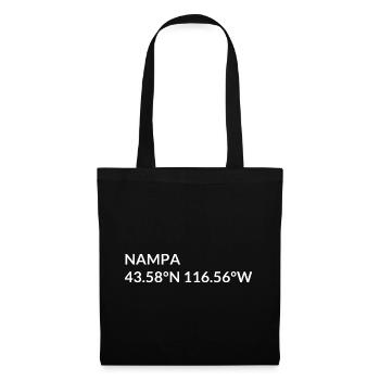 Coordonnées Nampa, Idaho, États-Unis - Sac en tissu - noir - Devant