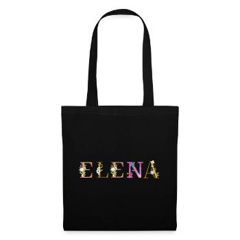 ELENA name decorated with flowers - Tote Bag - black - Front
