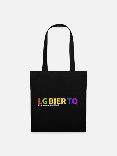 LG Bier TQ | Party, grill - Stoffbeutel - Schwarz