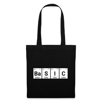 Éléments de base du tableau périodique - Sac en tissu - noir - Devant