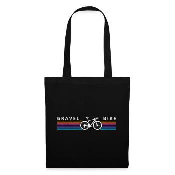 Gravel Bike Regenbogen Streifen Cyclocross Fahrrad - Stoffbeutel - Schwarz - Vorne