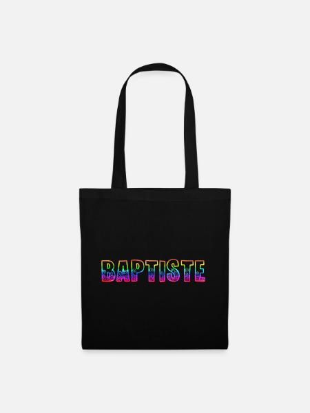 baptiste rs arc-en-ciel - Sac en tissu - noir