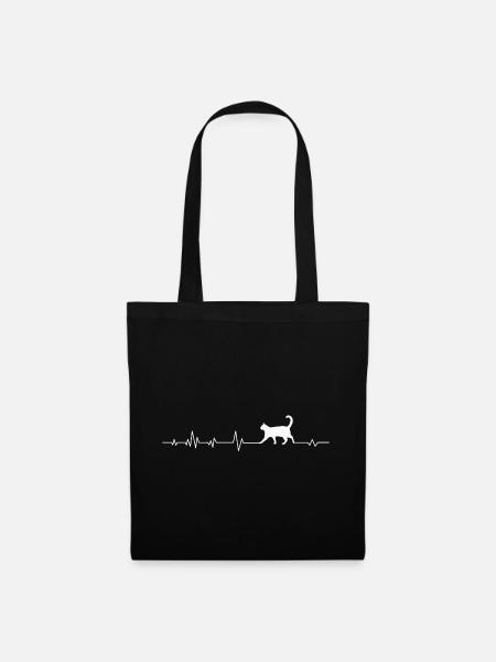 Katze Katzen - Stoffbeutel - Schwarz