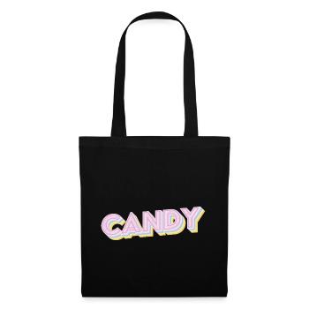 Bonbon - Sac en tissu - noir - Devant