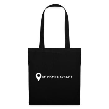 Langenfeld (Rhineland) coordinates - Tote Bag - black - Front