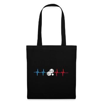 Petanque heartbeat gift bouliste - Tote Bag - black - Front