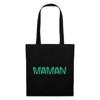I LOVE. I LOVE YOU. MAMAN. FÊTE DES MÈRES. - Sac en tissu - noir - Devant