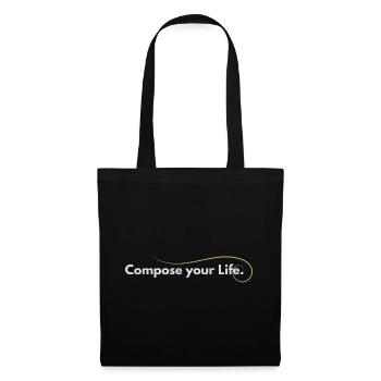 Composez votre vie – Attitude envers la vie pour les acteurs - Sac en tissu - noir - Devant