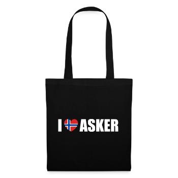 J’adore Asker Norvège - Sac en tissu - noir - Devant