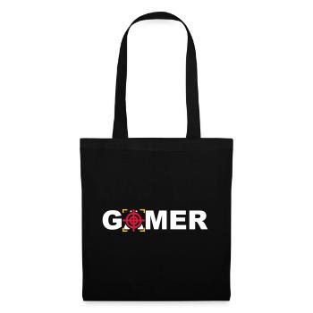 Gamer online PC gaming Konsole %zocker #zocken - Stoffbeutel - Schwarz - Vorne
