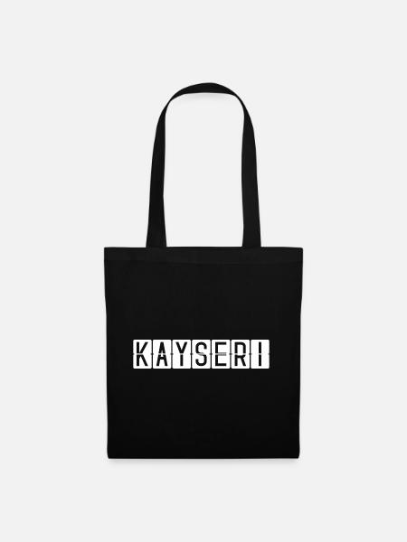 Kayseri Flughafentafel - Stoffbeutel - Schwarz