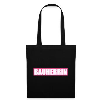 Bauherrin - Stoffbeutel - Schwarz - Vorne