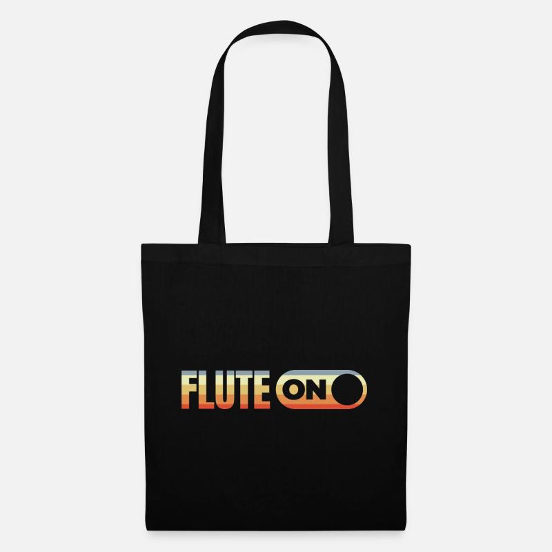 Flute On - Stoffbeutel - Schwarz